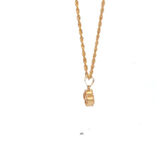 Load image into Gallery viewer, 18K Gold Necklace Chain 18&quot; Rose Quartz Flower Pendant 1.88 grams - Rafant
