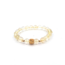 Load image into Gallery viewer, 18K Gold Money Bag Lucky Charm Beads Bracelet Gemstones Citrine 6mm - Rafant
