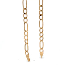 Load image into Gallery viewer, 18k Gold Figaro Chain Link No Clasp 7.5 inches
