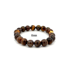 Load image into Gallery viewer, 24K Gold Money Bag Lucky Charm Bracelet Gemstones Tiger Eye Brown 6- 10mm - Rafant
