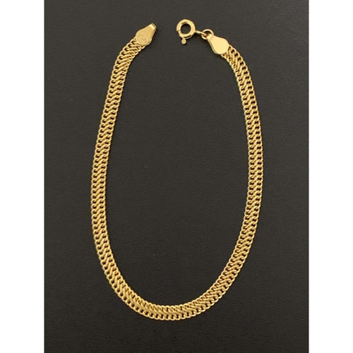 18K Gold Bracelet Chain Sedusa 7.25 inches 2.11 grams