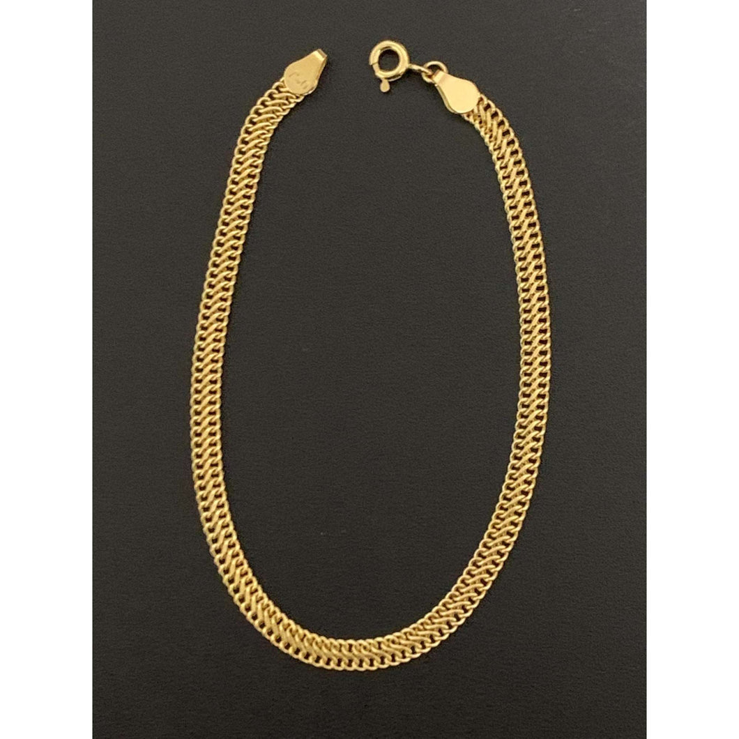18K Gold Bracelet Chain Sedusa 7.25 inches 2.11 grams