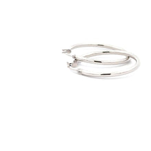 Load image into Gallery viewer, 18K White Gold Earrings Hoops Polished 1.50 grams - Rafant
