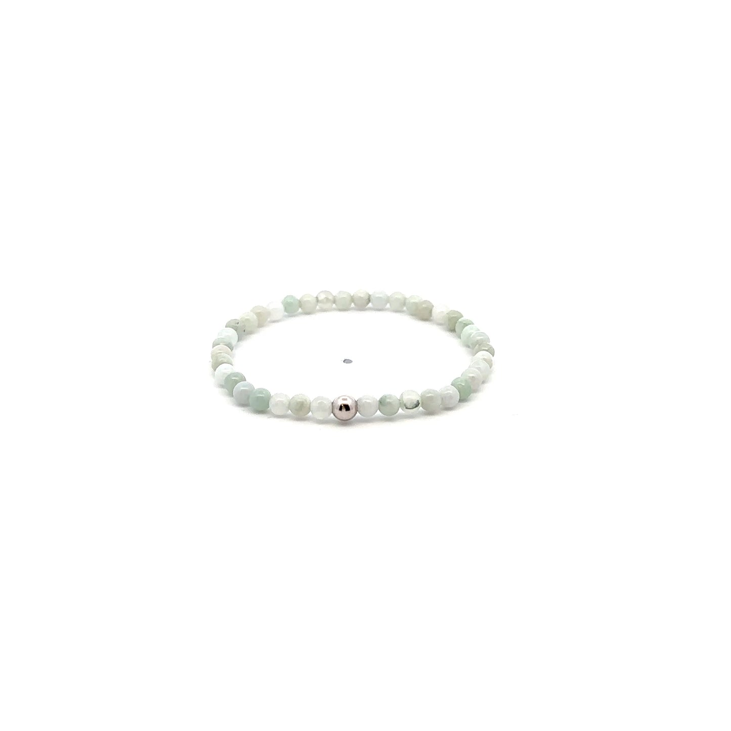 Natural Burmese Jade Gemstones Mini 3.5mm 18K Gold Charm Bead - Rafant