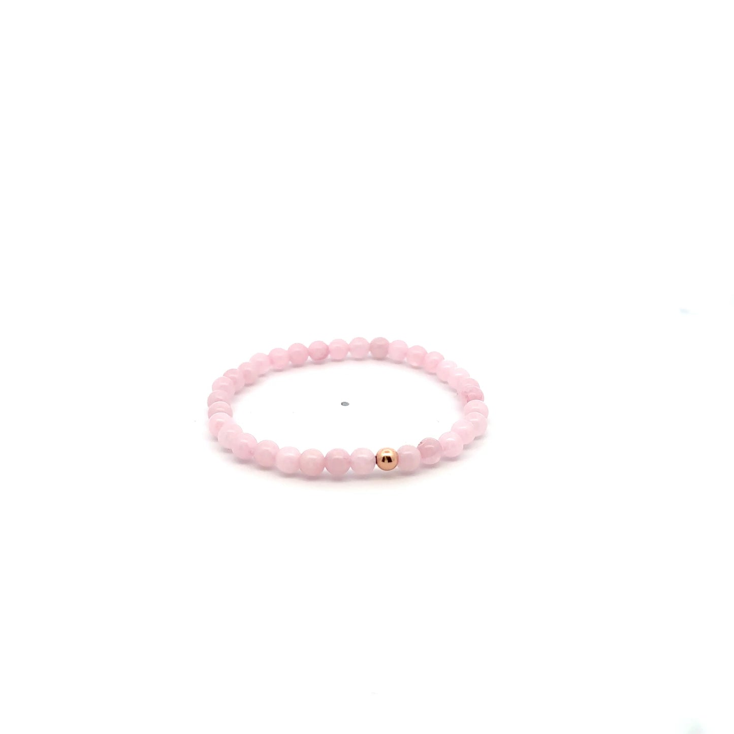Natural Rose Quartz Gemstones Mini 4mm 18k Charm Bead - Rafant