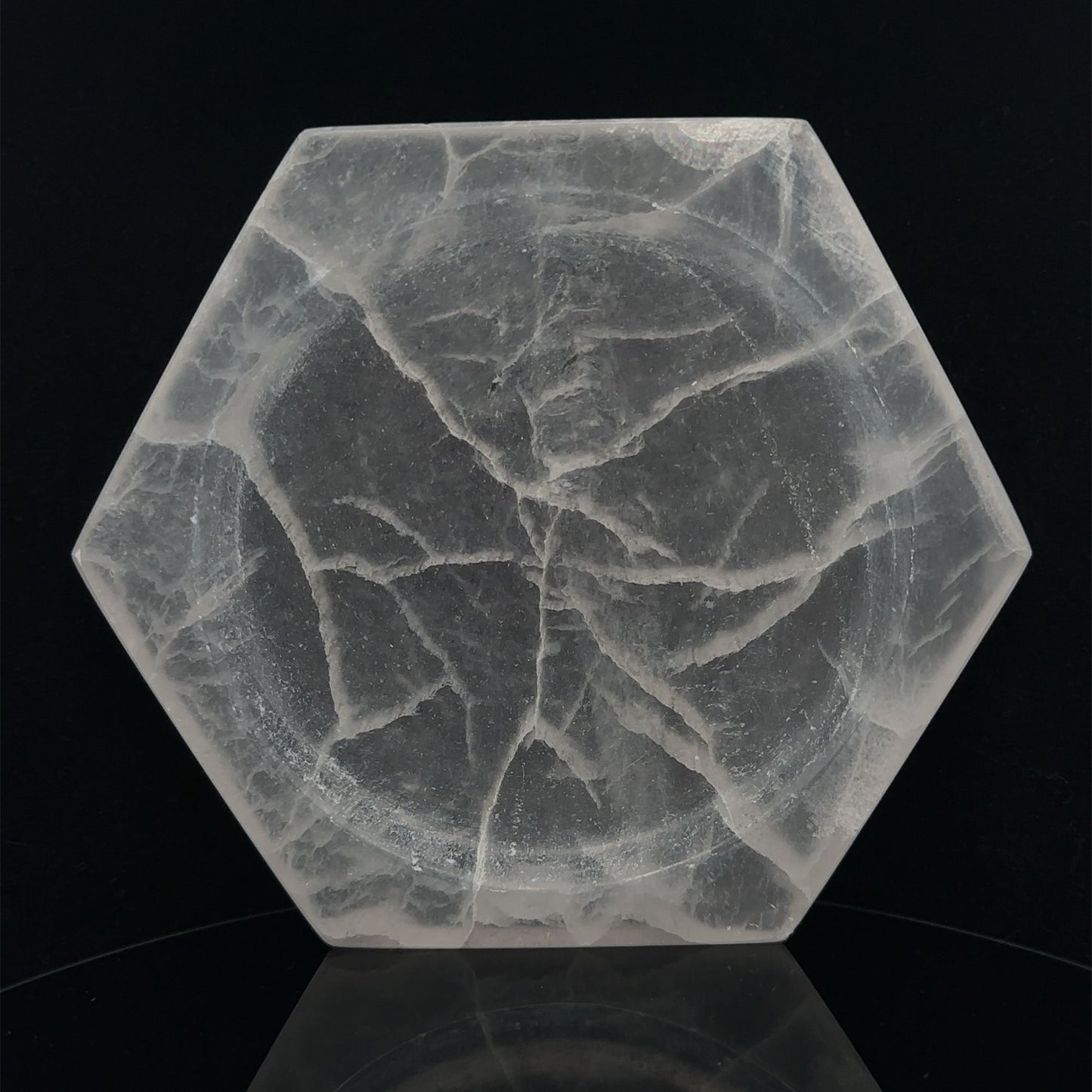 Natural Selenite Charging Bowl Tray Holder - Rafant