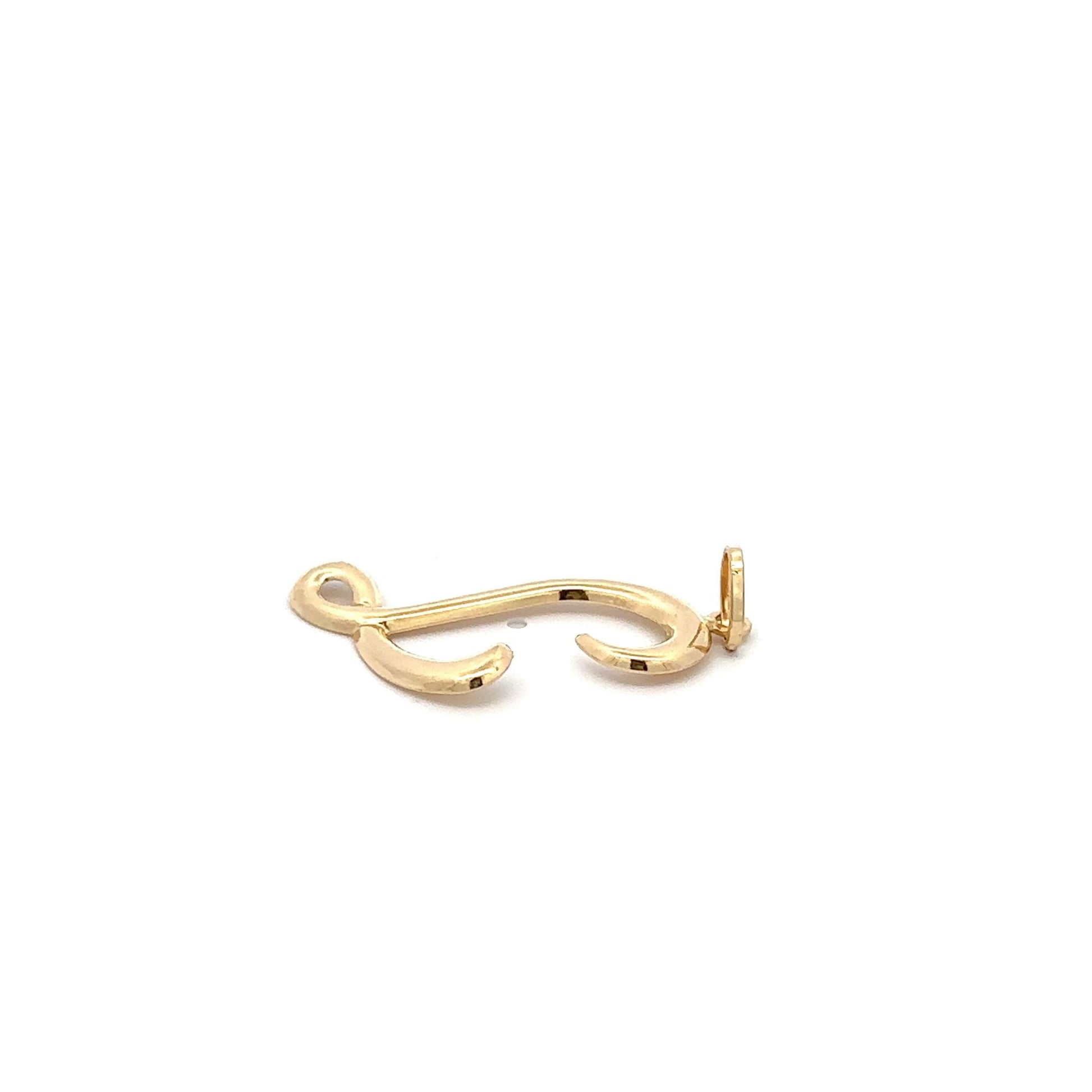 18K Gold Pendant Letter L Not a Back to Back Design 1.37 grams - Rafant