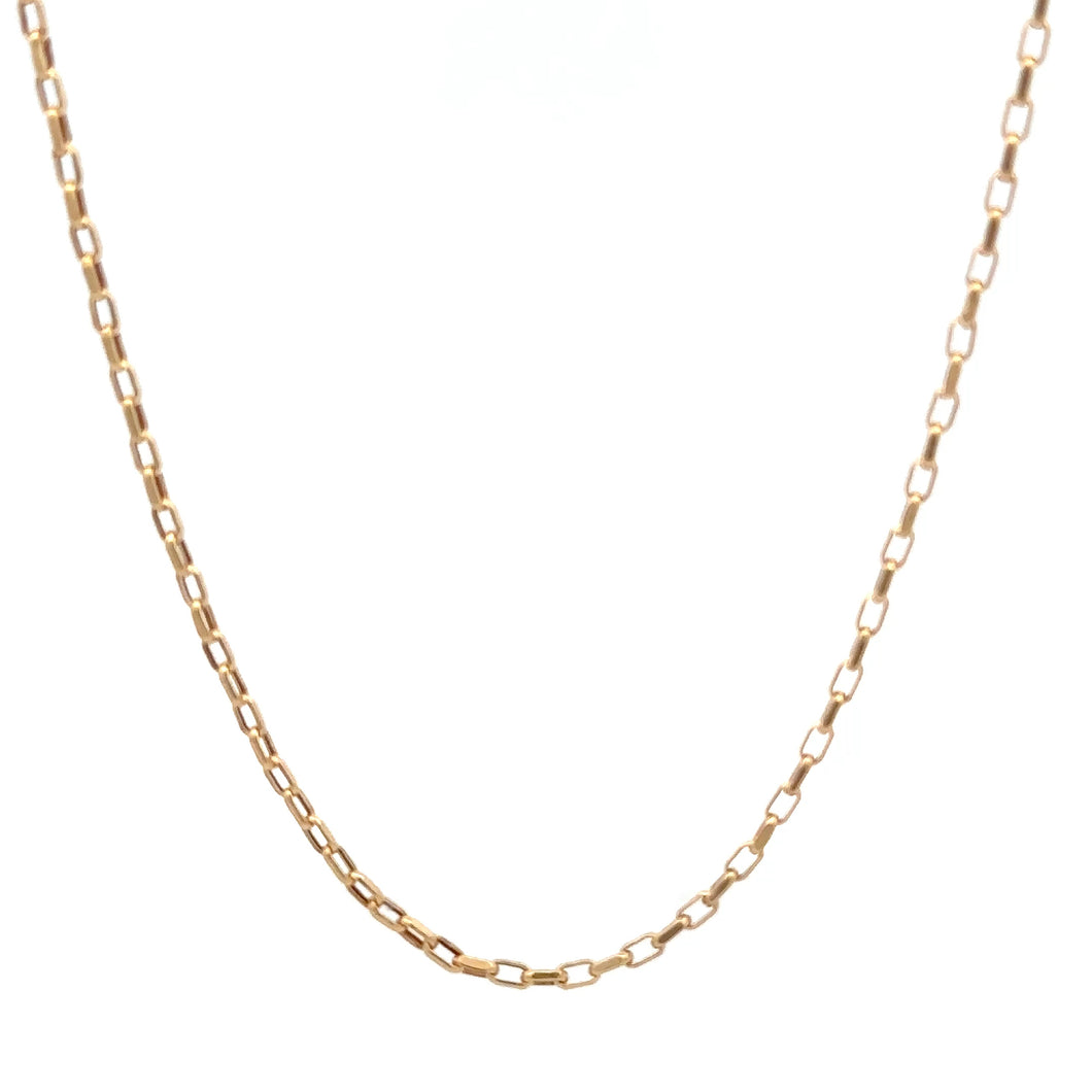 18K Gold  Cable Chain 17.75 inches - Rafant