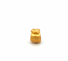 Load image into Gallery viewer, 24K 999.9 Pure Gold Charm Money Bag Bead Spacer DIY Small 0.16g
