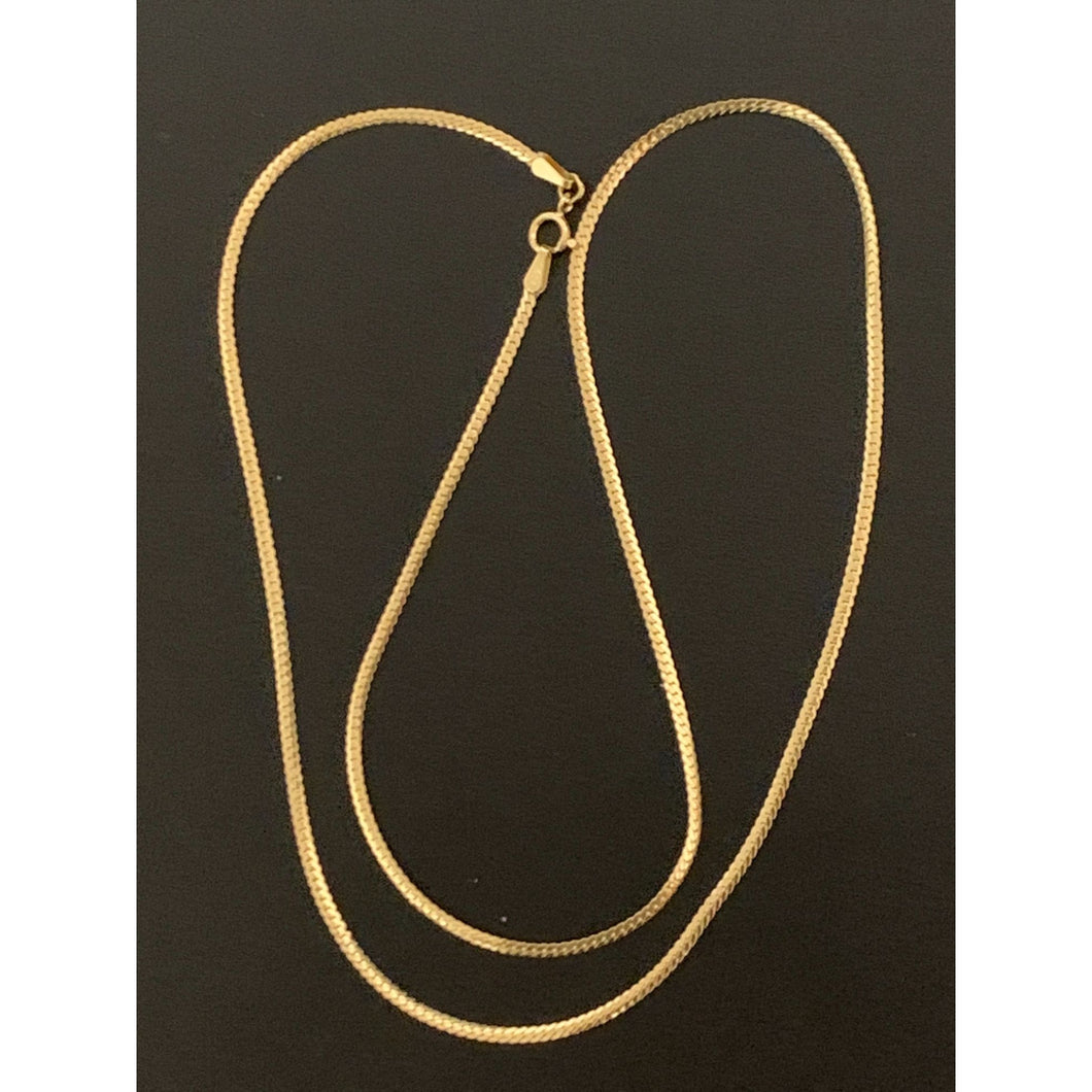 18K Gold Necklace Chain 17.75 inches 1.55 grams - Rafant