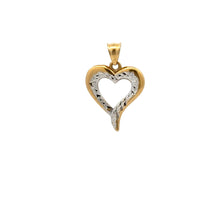 Load image into Gallery viewer, 18K Gold Pendant Heart Two Tone White Yellow Gold 1.02 grams - Rafant
