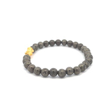 Load image into Gallery viewer, 24K Gold Piyao Pixiu Lucky Charm Bracelet Gemstones Pyrite 6mm - Rafant
