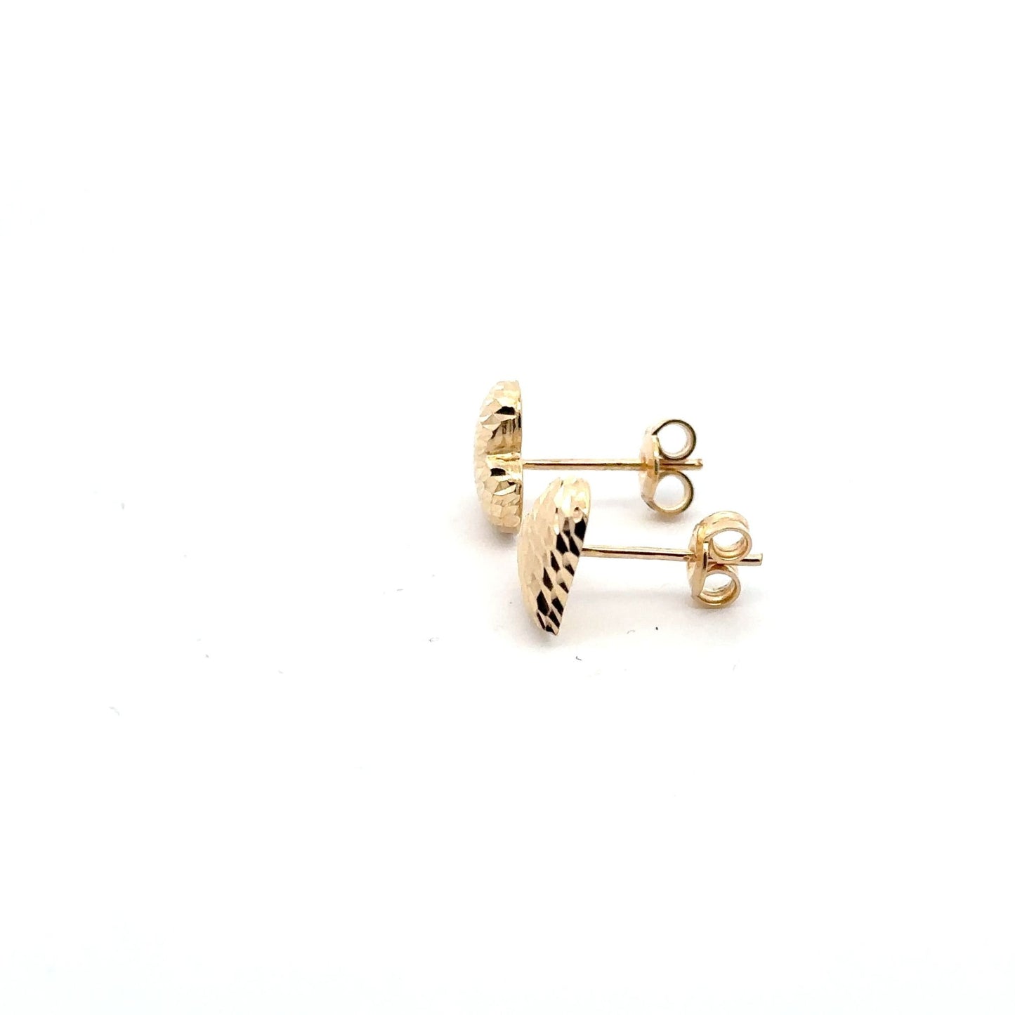 18K Gold Earrings Stud Heart - Rafant