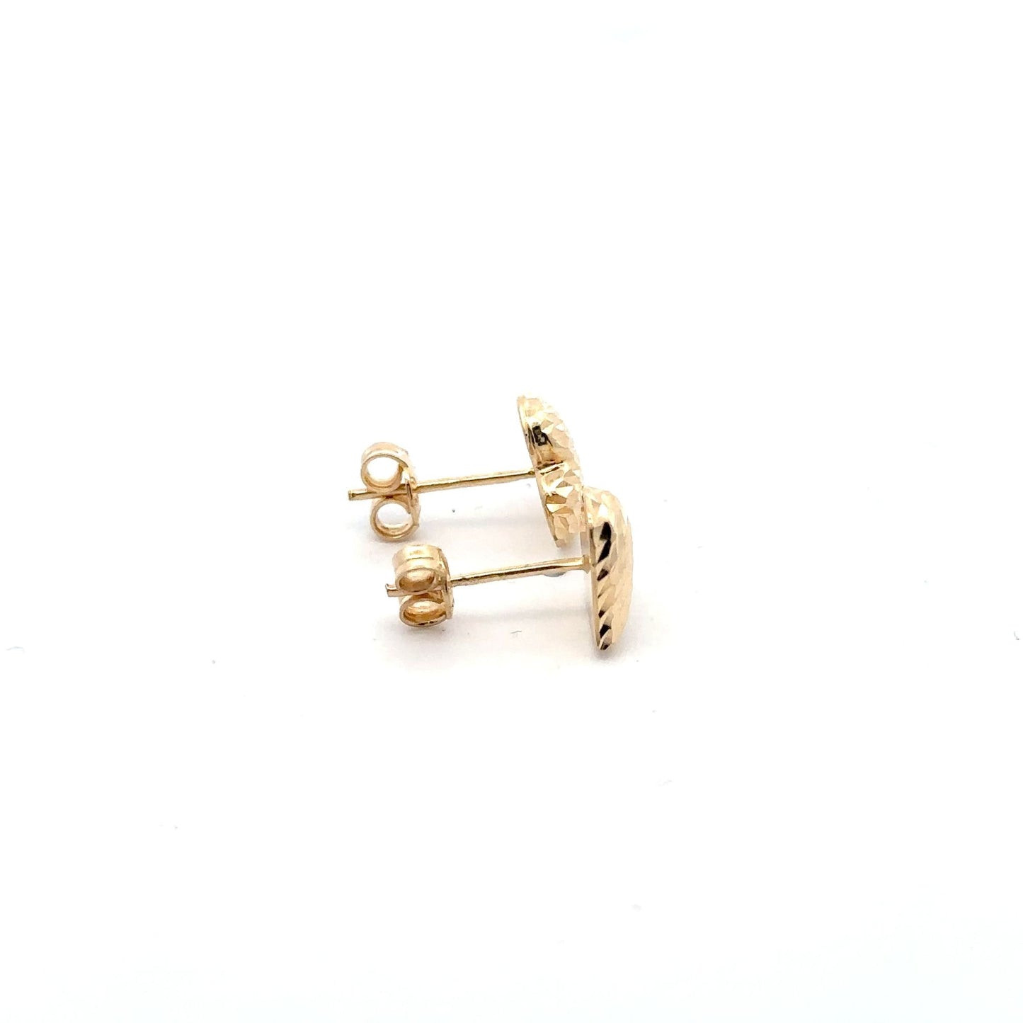 18K Gold Earrings Stud Heart - Rafant