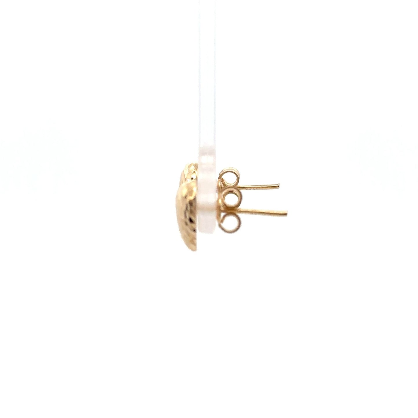 18K Gold Earrings Stud Heart - Rafant