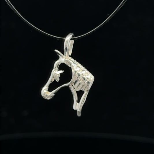 925 Sterling Silver Pendant Charm Horse Pet Animal - Rafant