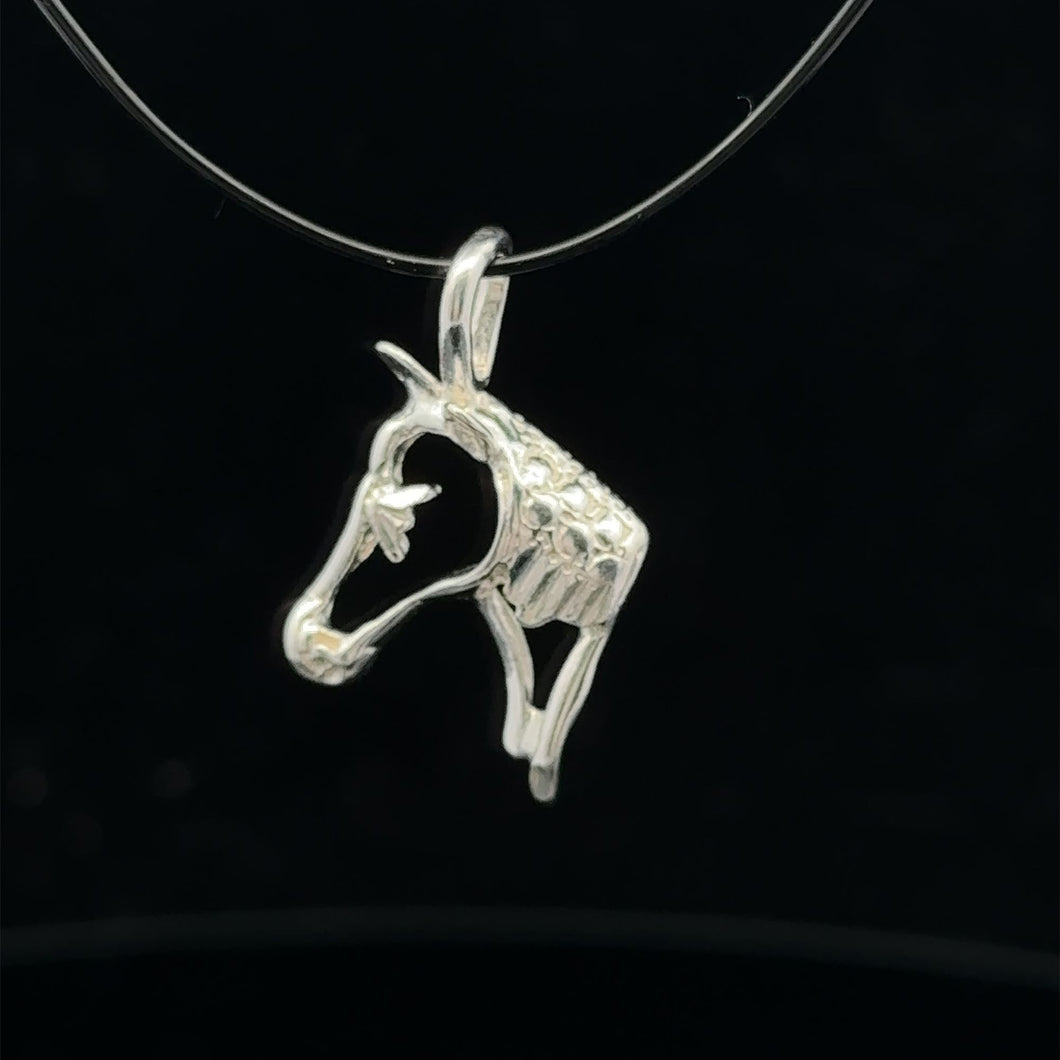 925 Sterling Silver Pendant Charm Horse Pet Animal