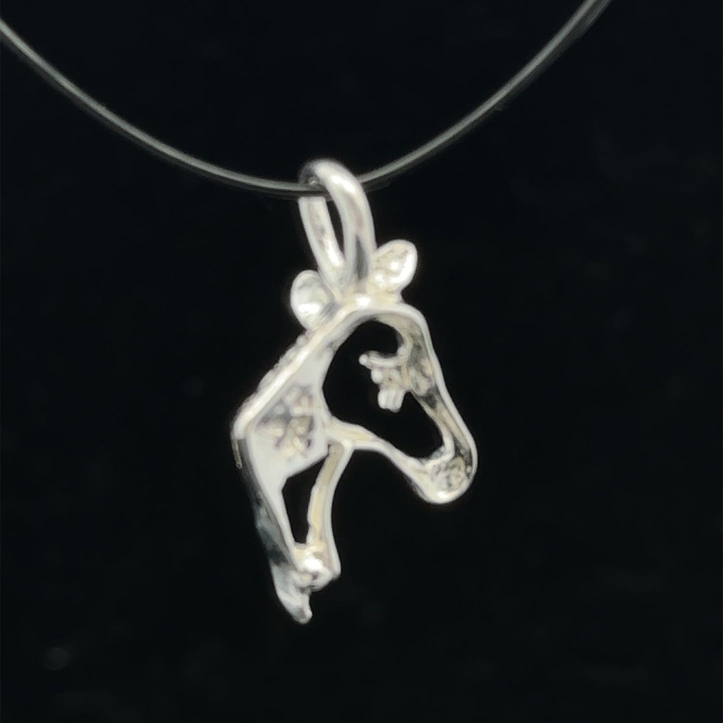 925 Sterling Silver Pendant Charm Horse Pet Animal - Rafant