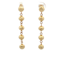 Load image into Gallery viewer, 18K Gold Earrings Dangle Drop Beads Balls 2.03 grams - Rafant
