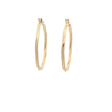 Load image into Gallery viewer, 18K Gold Earrings Hoops Loops Spiral 1.45 grams - Rafant
