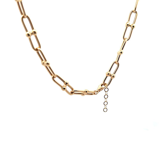 18K Gold Necklace Chain 17.5 inches 10.93 grams - Rafant