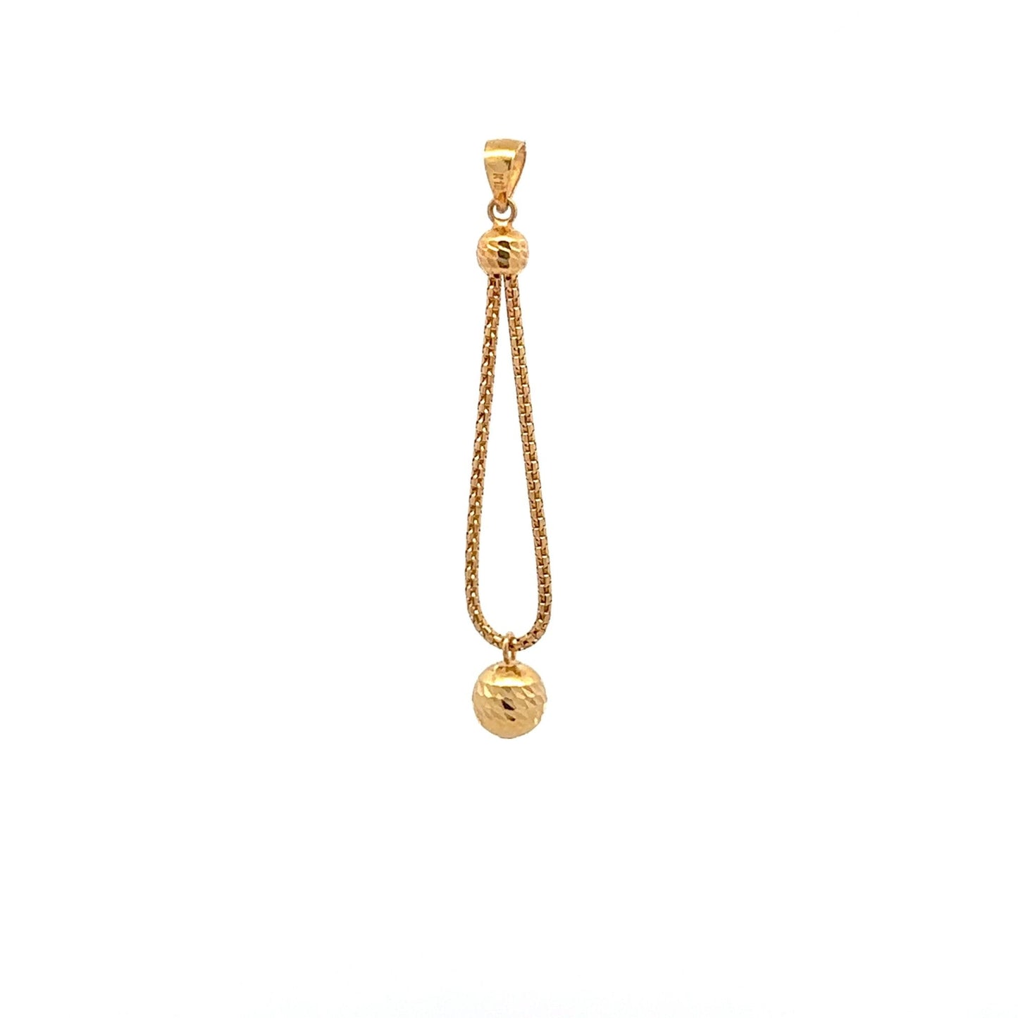 18K Gold Pendant Charm Ball 0.92 grams - Rafant