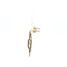 Load image into Gallery viewer, 18K Gold Earrings Paperclips Stud Post 1.09 grams - Rafant
