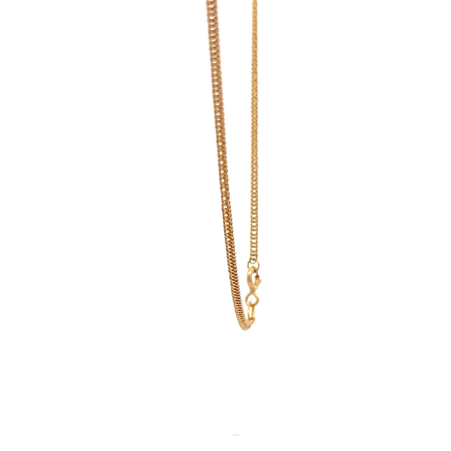 18K Gold Necklace Chain Curb 17.5 inches 2.21 grams - Rafant
