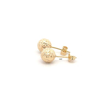 Load image into Gallery viewer, 18K Gold Earrings Stud Balls Textured - Rafant
