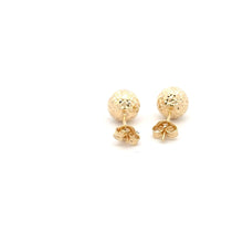 Load image into Gallery viewer, 18K Gold Earrings Stud Balls Textured - Rafant
