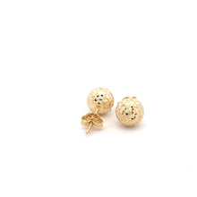 Load image into Gallery viewer, 18K Gold Earrings Stud Balls Textured - Rafant
