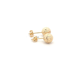 Load image into Gallery viewer, 18K Gold Earrings Stud Balls Textured - Rafant
