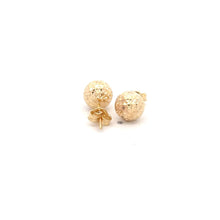 Load image into Gallery viewer, 18K Gold Earrings Stud Balls Textured - Rafant
