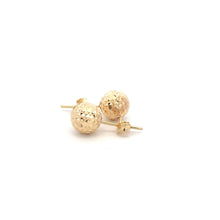 Load image into Gallery viewer, 18K Gold Earrings Stud Balls Textured - Rafant
