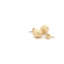 Load image into Gallery viewer, 18K Gold Earrings Stud Balls Textured - Rafant

