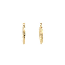 Load image into Gallery viewer, 18K Gold Earrings Hoops Small Textured 1.14 grams - Rafant
