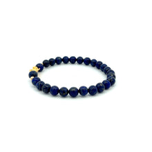 Load image into Gallery viewer, 18K Gold Dragon Pixiu Piyao Lucky Bracelet Beads Gemstone Lapis Lazuli 6mm - Rafant
