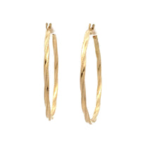 Load image into Gallery viewer, 18K Gold Earrings Hoops Spiral 1.92 grams Large - Rafant
