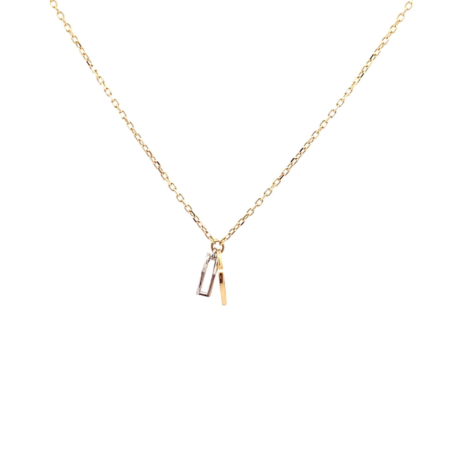 18K Gold Two Tone Gold Bracelet Charms Size 7.5 inches - Rafant