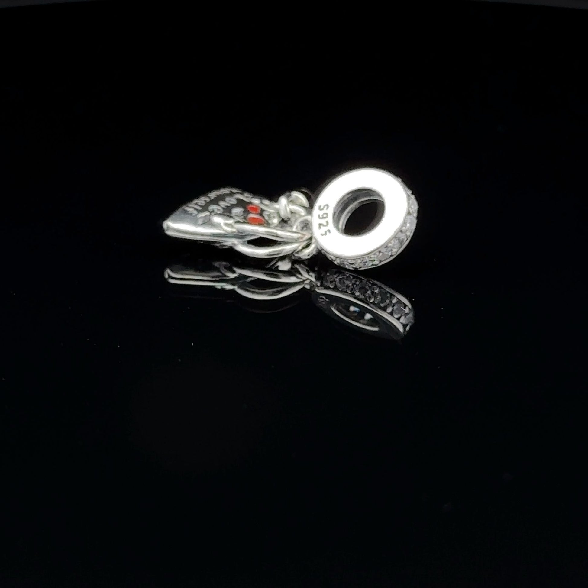 925 Sterling Silver Charm Bead Hanging Love Yourself Bag Lipstick For Bracelet Necklace - Rafant