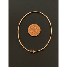 Load image into Gallery viewer, 18K Gold Bracelet Oval Bangle Rose Gold 6 inches Small 2.53 grams - Rafant
