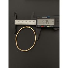 Load image into Gallery viewer, 18K Gold Bracelet Bangle Clip Wave Oval Size 6.5 inches 1.76 grams
