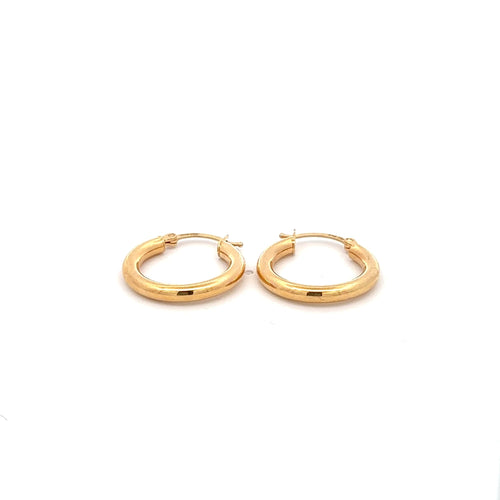 18K Gold Earrings Hoops Small - Rafant