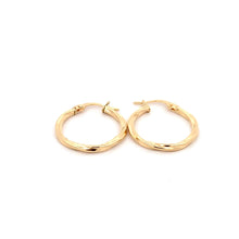 Load image into Gallery viewer, 18K Yellow Gold Earrings Hoops Spiral Small 1.04 grams - Rafant
