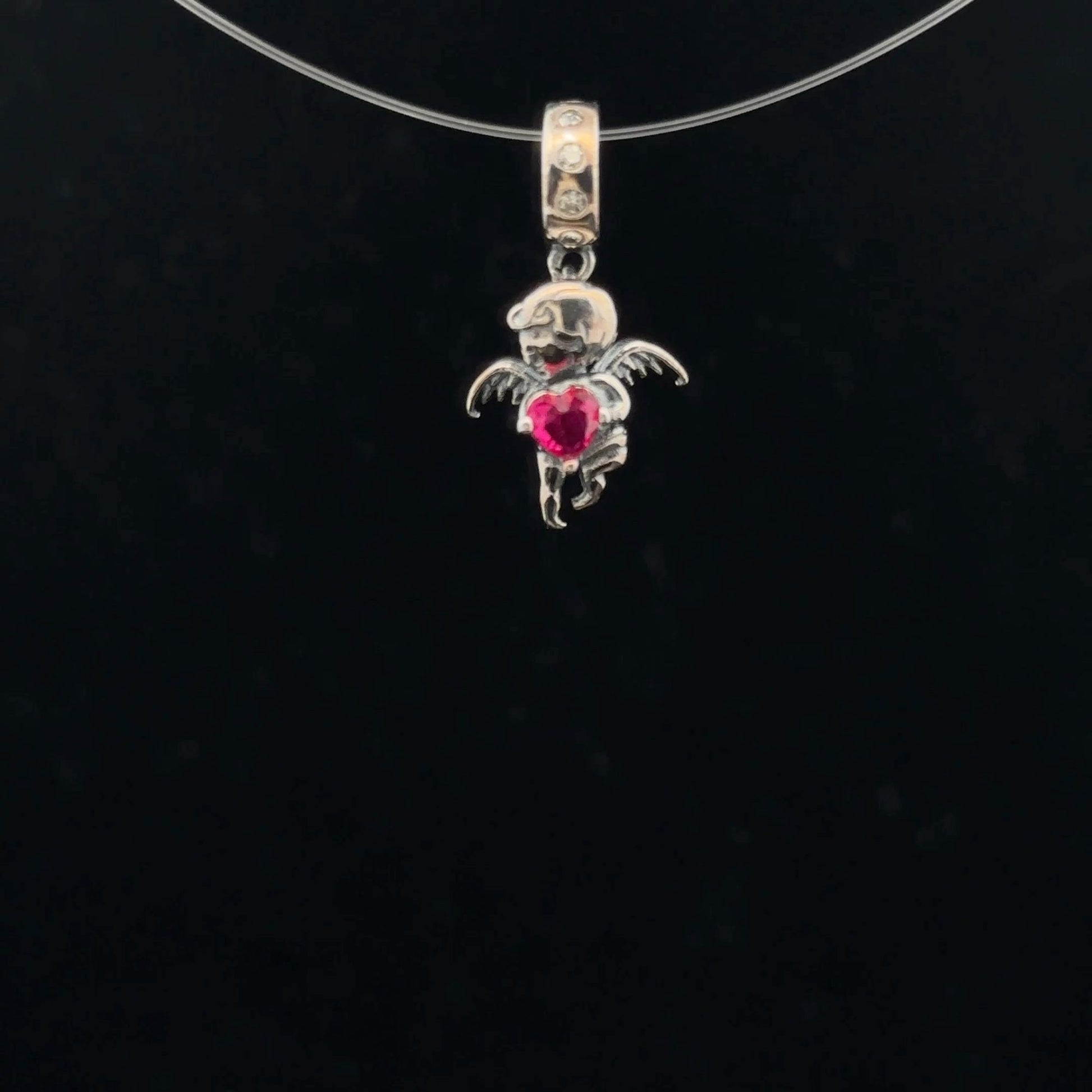 925 Sterling Silver Charm Bead Angel Hanging - Rafant