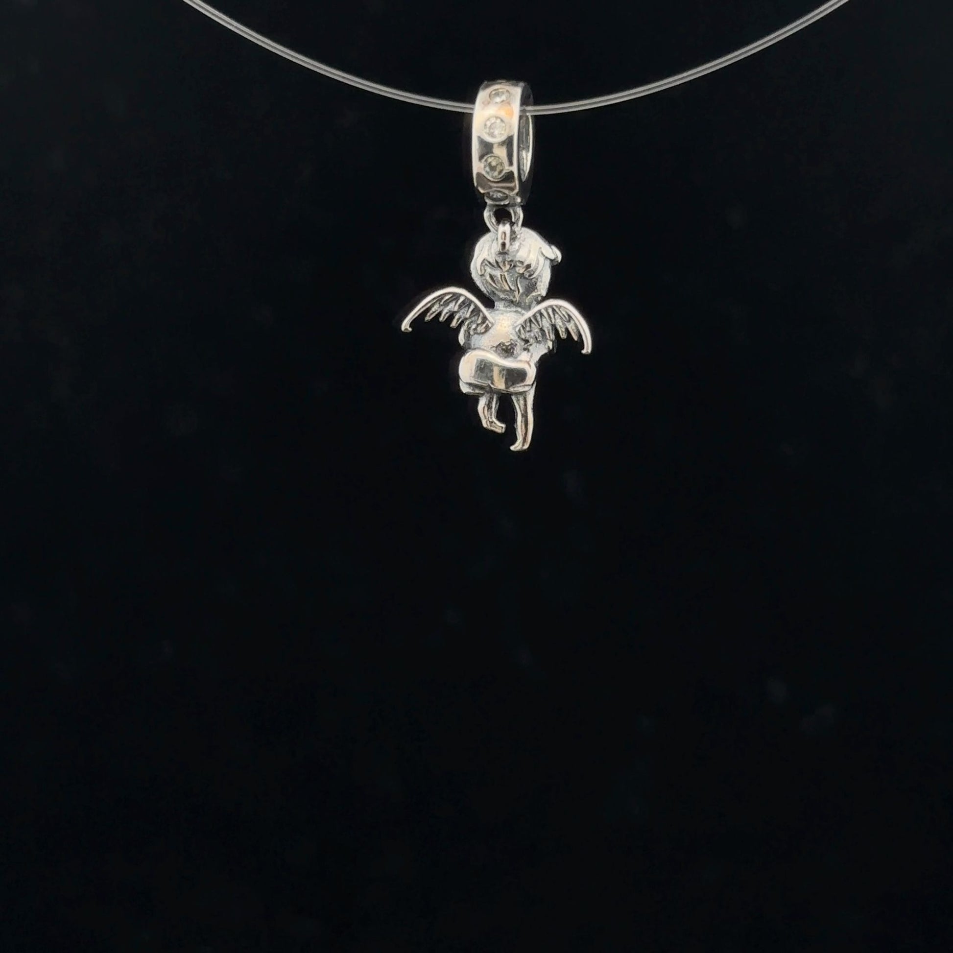 925 Sterling Silver Charm Bead Angel Hanging - Rafant