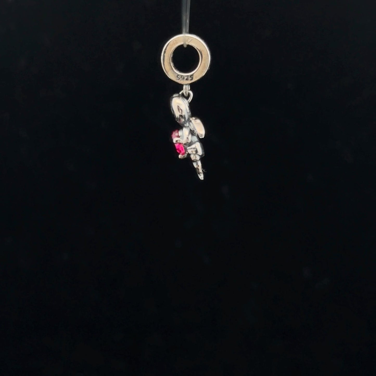 925 Sterling Silver Charm Bead Angel Hanging - Rafant