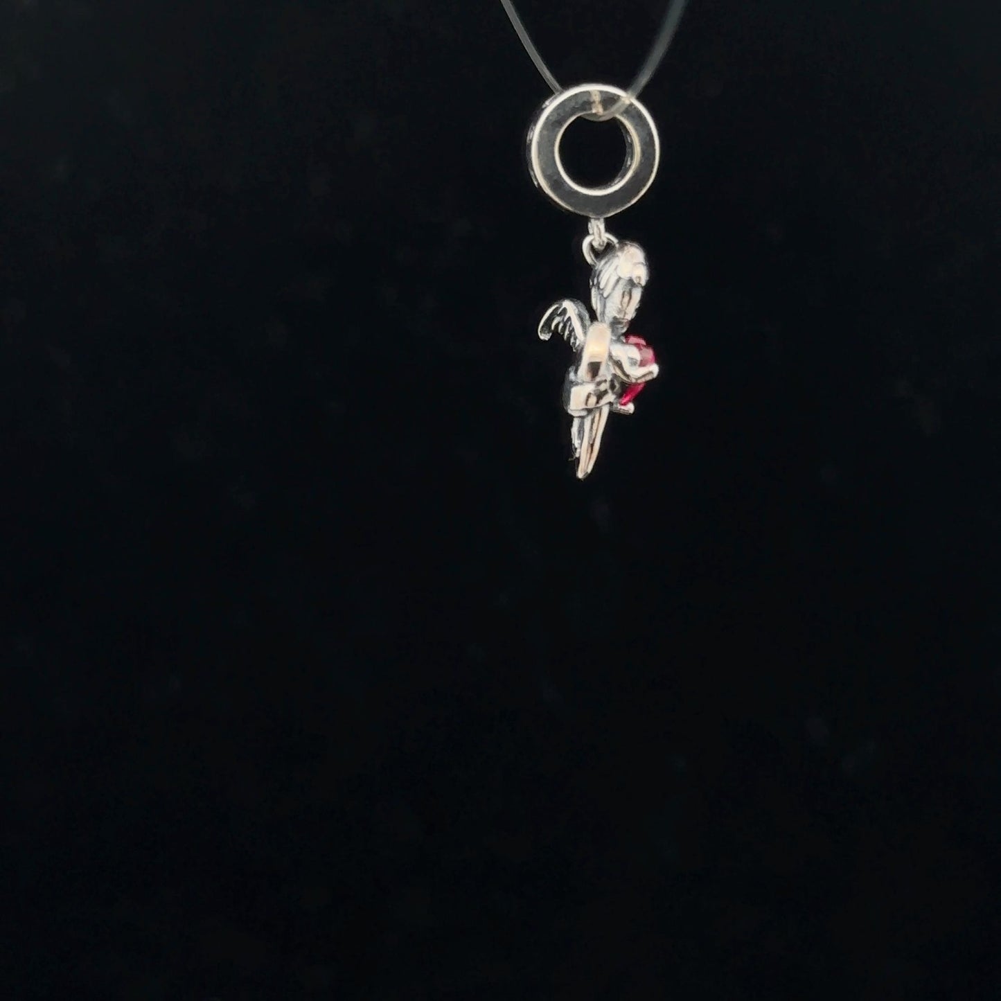925 Sterling Silver Charm Bead Angel Hanging - Rafant