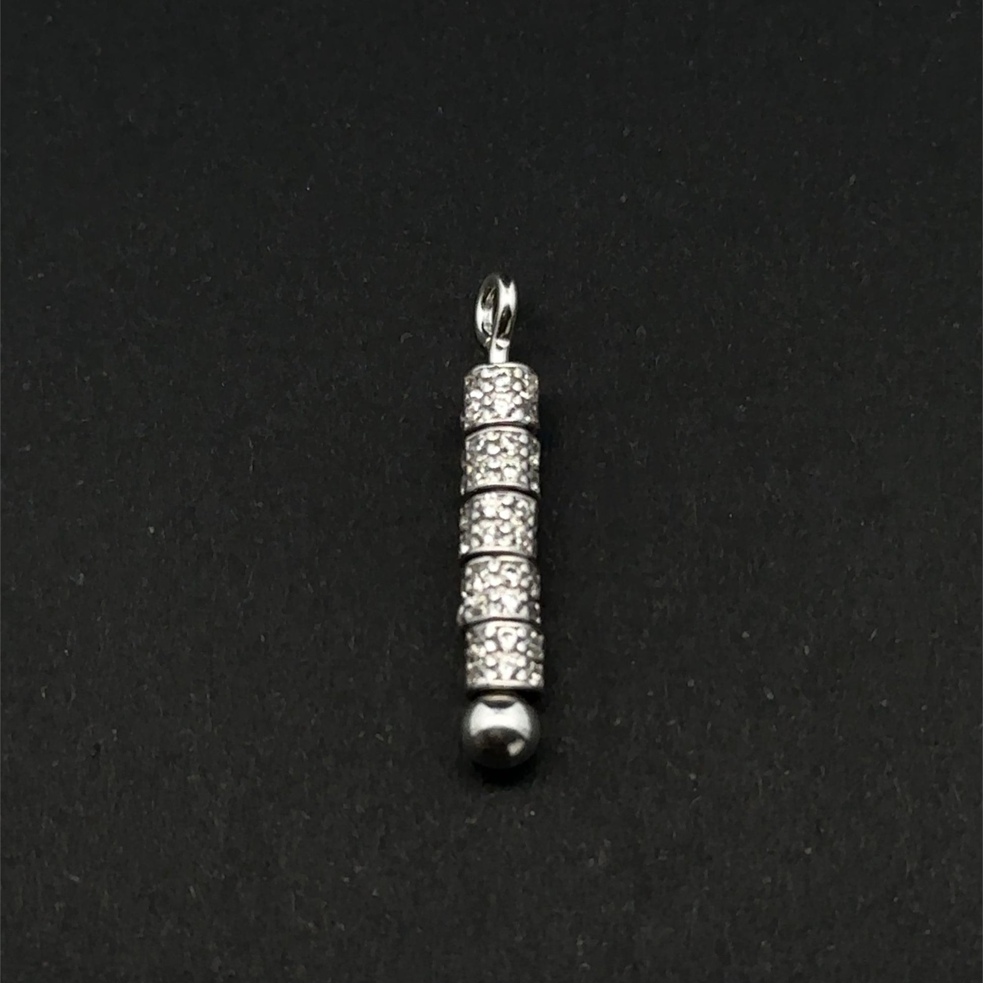925 Sterling Silver Interchangeable Modular Add On Pendant CZ Tiny Tube Beads Build Your Own Custom Jewelry Base - Rafant