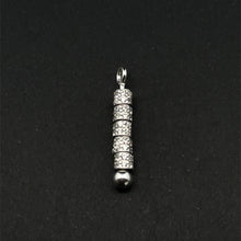 Load image into Gallery viewer, 925 Sterling Silver Interchangeable Modular Add On Pendant CZ Tiny Tube Beads Build Your Own Custom Jewelry Base
